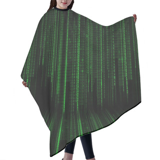 Personality  Black Green Binary System Code Background Hair Cutting Cape