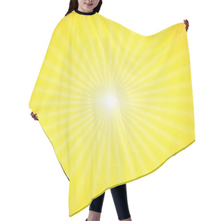 Personality  Vector Sun On Yellow Background Hair Cutting Cape