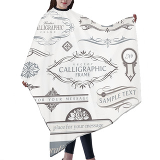 Personality  Vector Decorative Calligraphic Design Elements & Page Decor Hair Cutting Cape