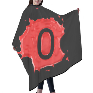 Personality  Red Blob Zero Figure Over Black Background Hair Cutting Cape