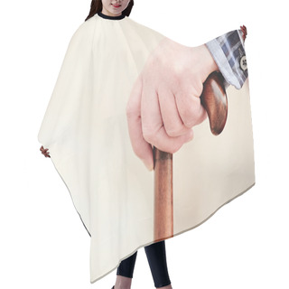 Personality  Hand With Cane Closeup Hair Cutting Cape