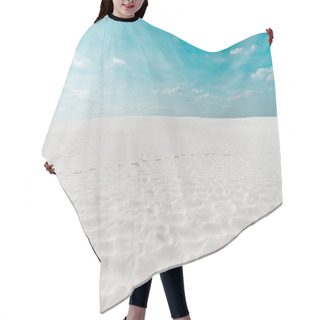 Personality  Beautiful Clean Beach With White Sand And Blue Sky With White Clouds Hair Cutting Cape