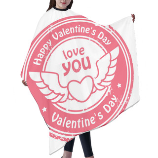 Personality  Happy Valentine's Day Stamp Hair Cutting Cape