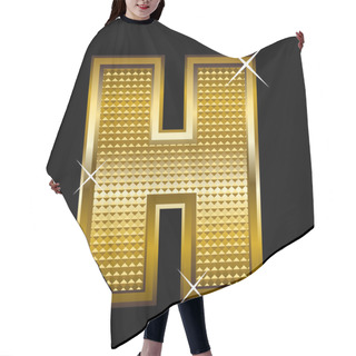 Personality  Golden Font Type Letter H Hair Cutting Cape