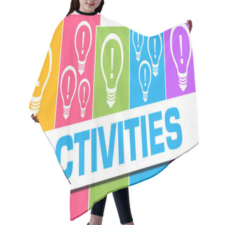 Personality  Activities Concept Image With Text And Bulb Symbols. Hair Cutting Cape