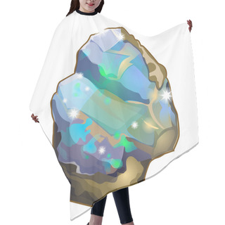 Personality  Piece Of Crystal Opal Or Moonstone Vector Isolated Hair Cutting Cape