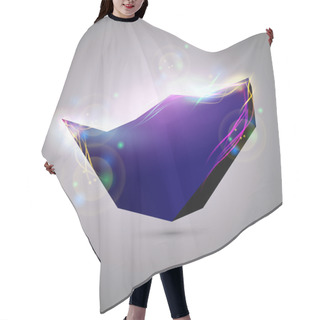 Personality  Vector Abstract 3d Object On Grey Background Hair Cutting Cape