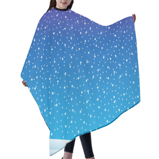 Personality  Winter Landscape With Falling Snow Hair Cutting Cape