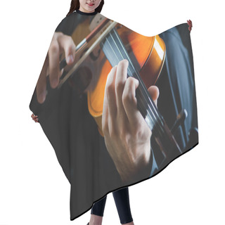 Personality  Violin Player Playing The Intstrument Hair Cutting Cape