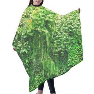 Personality  Tropical Plants Green Background. Hair Cutting Cape