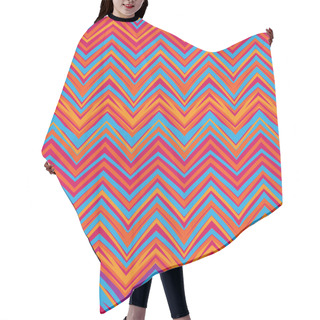 Personality  Ethnic Zigzag Pattern In Retro Colors Hair Cutting Cape