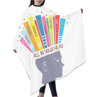 Personality  Psychology Concept With Optimistic Feelings And Positive Thinking Hair Cutting Cape