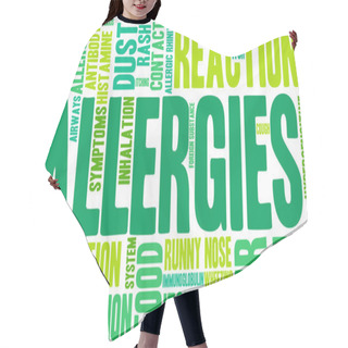 Personality  Allergies Word Cloud Hair Cutting Cape