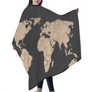 Personality  Roughly Sketched Out World Map As Global Business Concepts Hair Cutting Cape