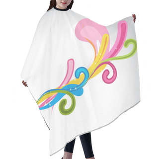 Personality  Vector Floral Design Hair Cutting Cape