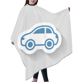 Personality  Pictograph Of Car Icon Hair Cutting Cape