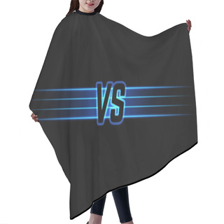 Personality  Blue Neon Versus Logo Hair Cutting Cape