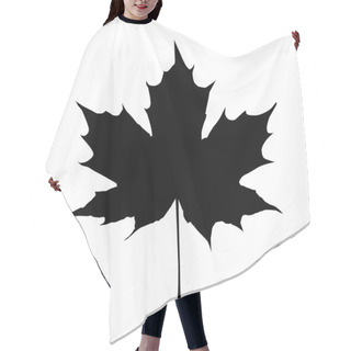 Personality  Black Maple Leaf Vector Hair Cutting Cape