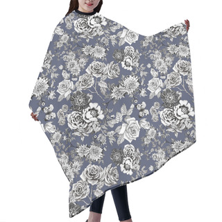 Personality  Floral Pattern With Butterflies Hair Cutting Cape