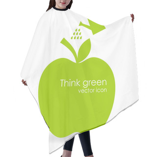 Personality  Vector Apple Illustration Hair Cutting Cape