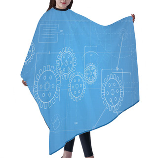 Personality  Blueprints Illustration Hair Cutting Cape