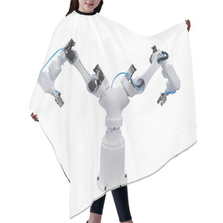 Personality  Isolate Of Robot Arm On White Background Hair Cutting Cape