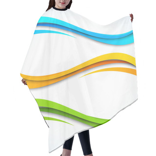 Personality  Set Of Wavy Banners Hair Cutting Cape