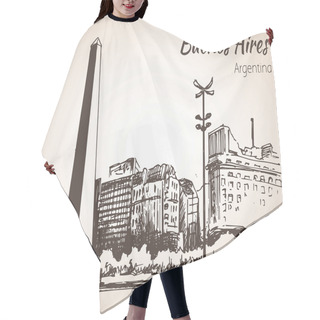 Customizable  Buenos Aires City Monument Hair Cutting Cape