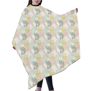 Personality  Abstract Chameleons Hair Cutting Cape