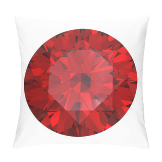 Personality  Red Round Shaped Garnet Pillow Covers