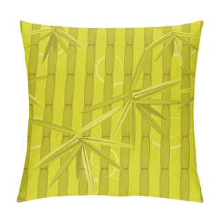 Personality  Seamless Pattern With Green Bamboo Pillow Covers