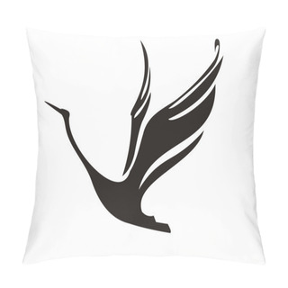 Personality  Black Silhouette Stork Pillow Covers