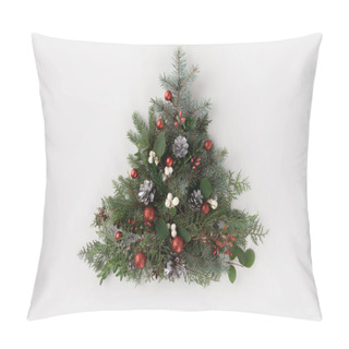 Personality  Christmas Tree Made Of Fir Branches Pillow Covers
