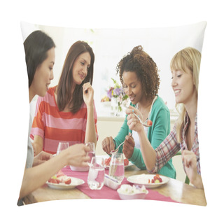Personality  Group Of Women Eating Dessert Pillow Covers