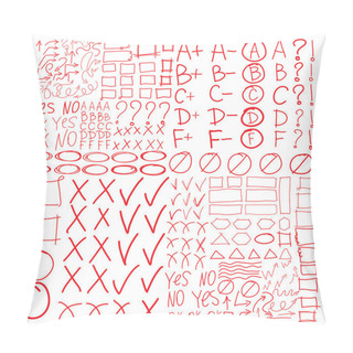 Personality  Set Of School Marks Pillow Covers