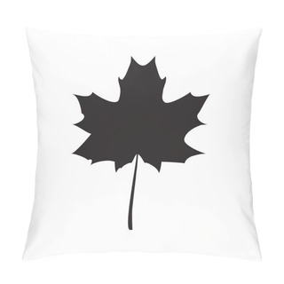 Personality  Black Maple Leaf Vector Illustration Pillow Covers