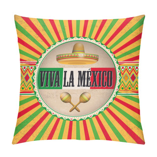 Personality  Retro Sun With Hole And Mexican Colors Pillow Covers