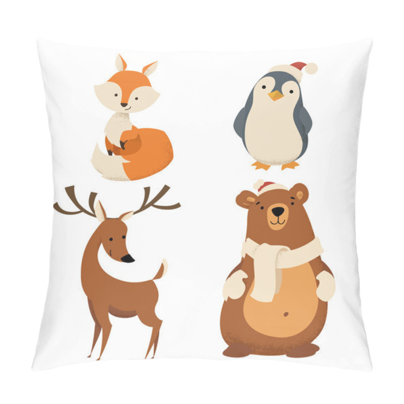 Personality  Set Of Cute Christmas Characters Pillow Covers