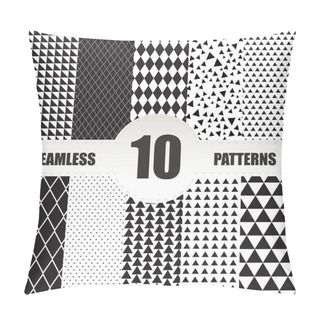 Personality  Set Seamless Geometric Patterns.Triangle And Rhombus Patterns Co Pillow Covers