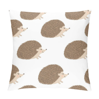 Personality  Vector Seamless Pattern With Hedgehogs Pillow Covers
