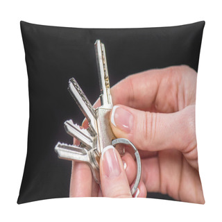 Personality  Businesswoman Holding Keys Pillow Covers