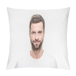 Personality  Smiling Young Man Pillow Covers