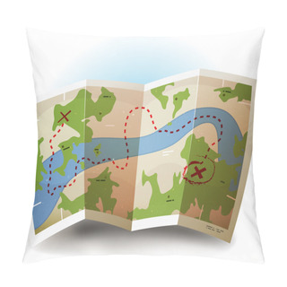 Personality  Earth Map Icon Pillow Covers