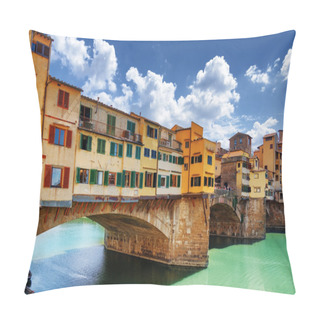 Personality  Side View Of Medieval Bridge Ponte Vecchio In Florence, Italy Pillow Covers