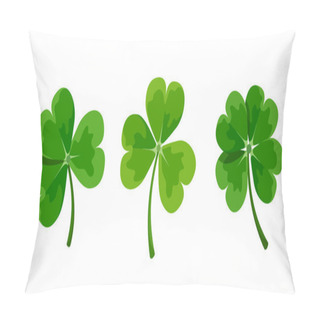 Personality  St. Patrick's Day Clovers (shamrock). Vector Illustration. Pillow Covers