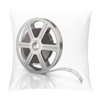 Personality  Motion Picture Film Reel On The White Background. Pillow Covers