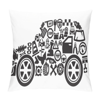 Personality  Auto Icons Pillow Covers