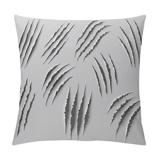Personality  Claw Marks, Scratches And Torn Traces Of Vector Animal Paw Slashes. Monster Claw Marks Of Wild Tiger, Lion, Cat Or Bear Attacks, Dinosaur Or Werewolf Aggressive Traces, Halloween Or Horror Themes Pillow Covers