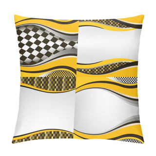 Personality  Set Of Checkered Vector Flag Background. Eps10 Pillow Covers