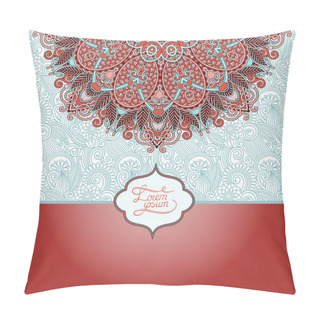 Personality  Islamic Vintage Floral Pattern, Template Frame For Greeting Card Pillow Covers